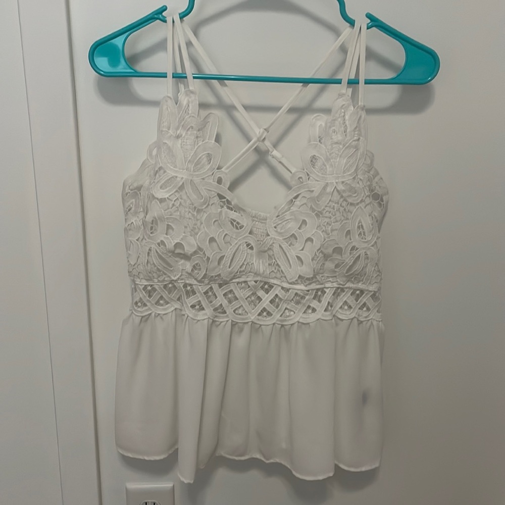 White Shein tank top